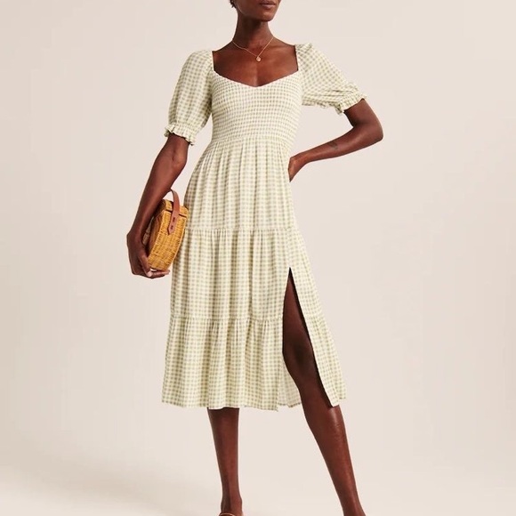 Short Sleeve Smocked Midi Dress (sold out in stores!) - Picture 1 of 7